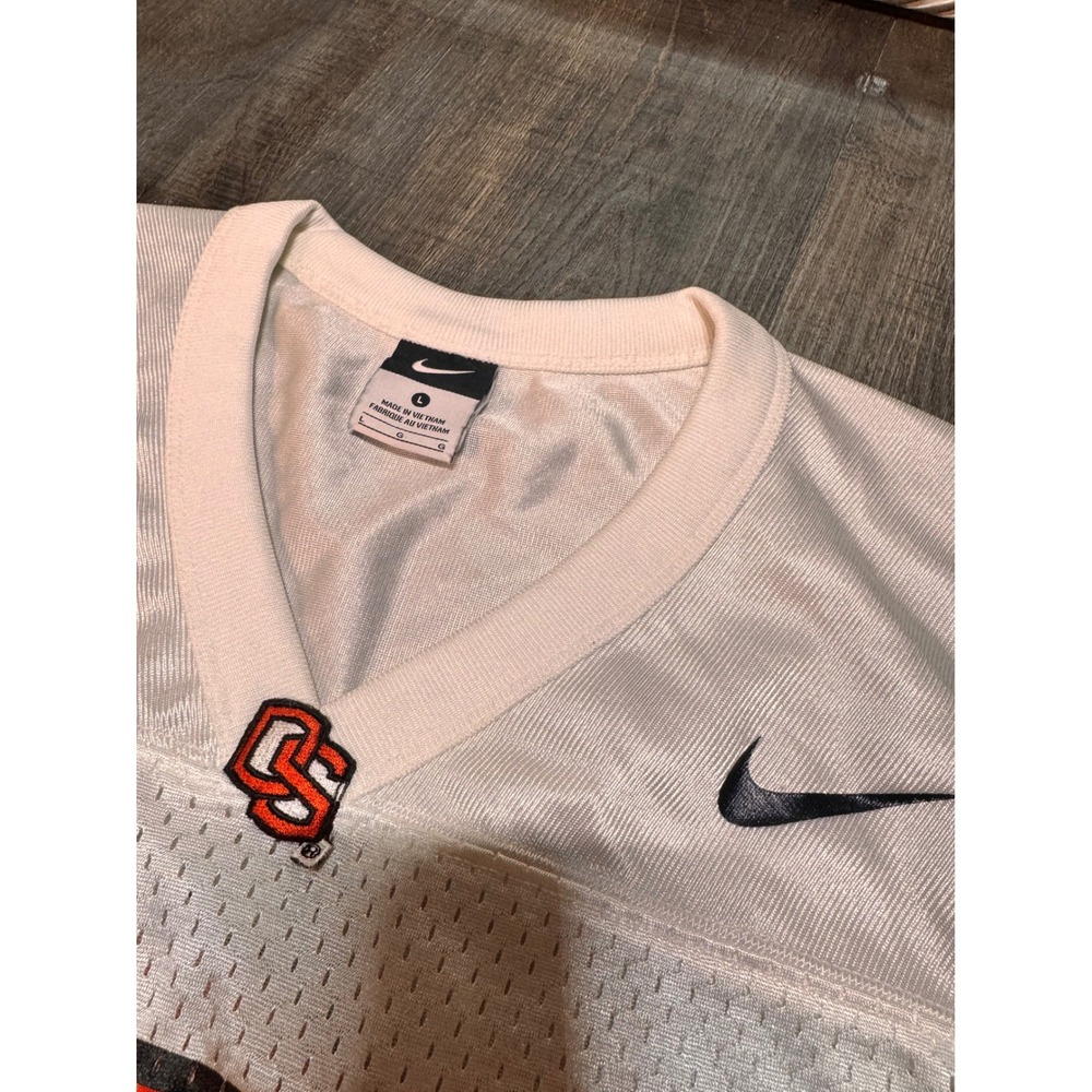 Nike Oregon State Beavers Football Jersey Mens Large White #8 OS Nike Team Mesh - Picture 4 of 5
